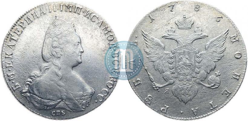 Picture 1 rouble 1786 year СПБ-ЯА 