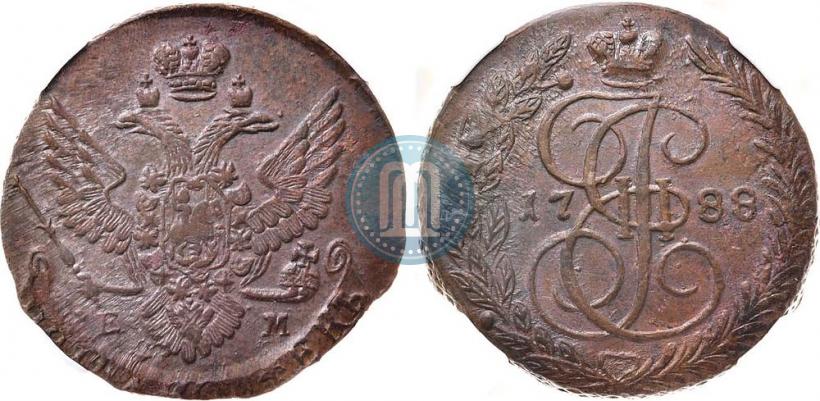 Фото 5 копеек 1788 года ЕМ 