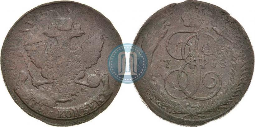 Фото 5 копеек 1788 года ММ 