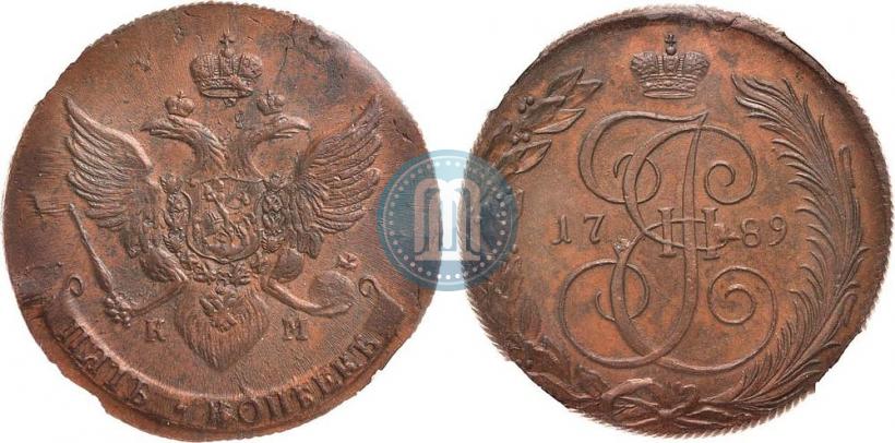 Picture 5 kopecks 1789 year КМ 