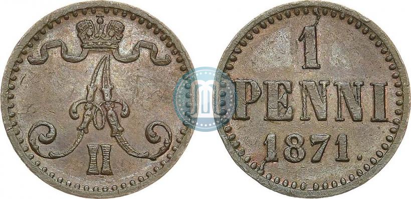 Picture 1 penni 1871 year  