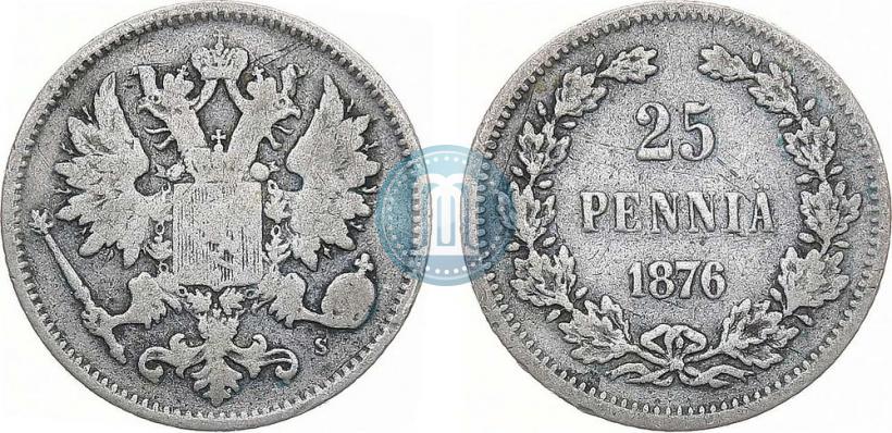 Фото 25 пенни 1876 года S 