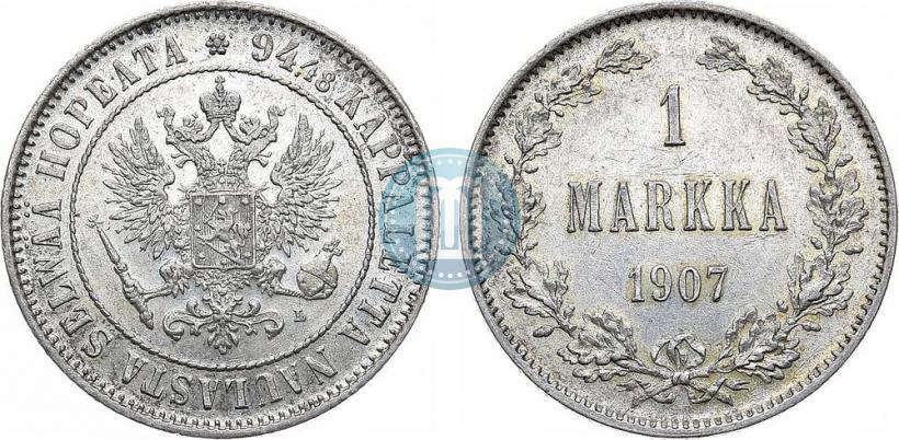 Picture 1 markka 1907 year L 