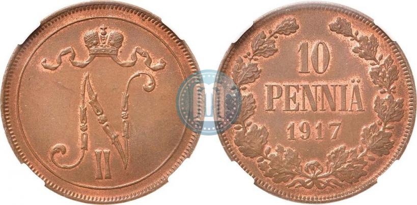 Фото 10 пенни 1917 года  