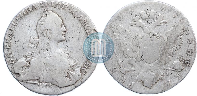 Фото 1 рубль 1767 года ММД-EI 