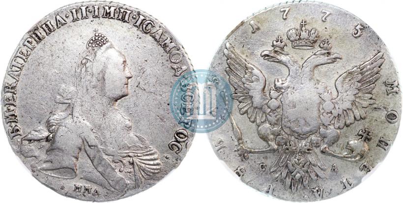 Фото 1 рубль 1775 года ММД-СА 