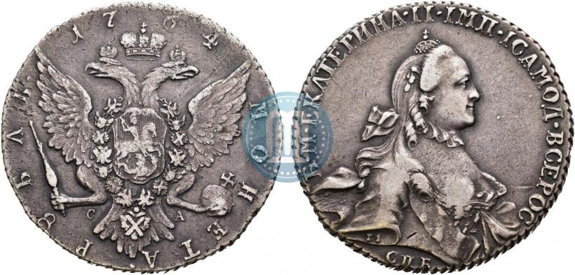 Picture 1 rouble 1764 year СПБ-СА 