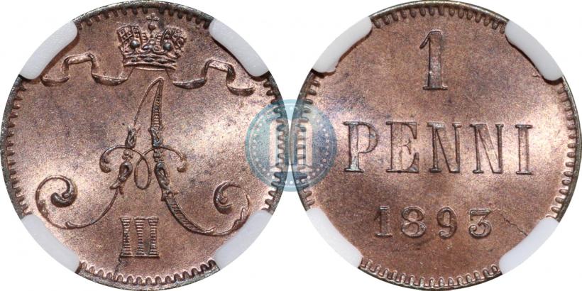 Фото 1 пенни 1893 года  