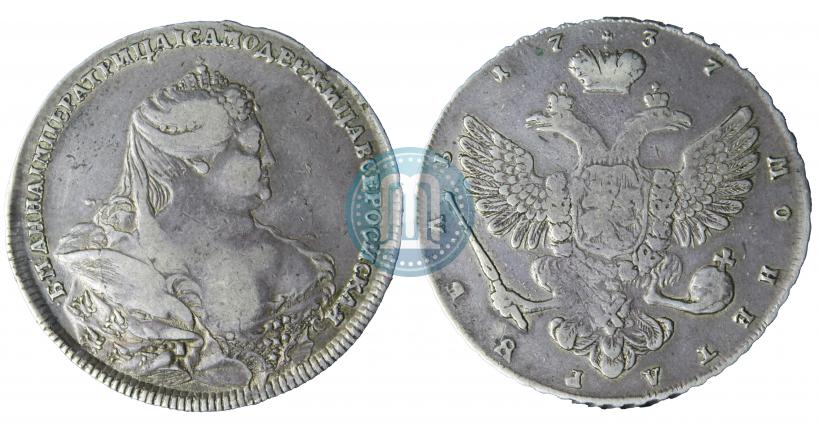 Picture 1 rouble 1737 year  "Moscow type"