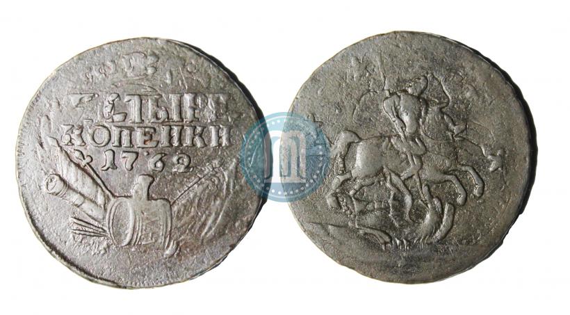 Picture 4 kopecks 1762 year  