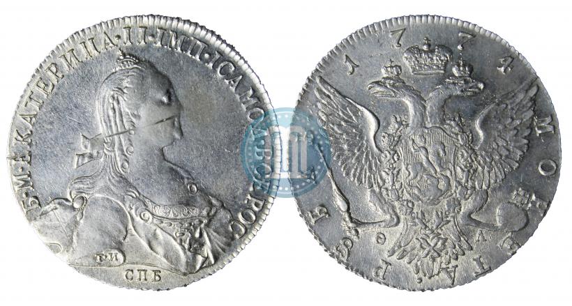 Picture 1 rouble 1774 year СПБ-ФЛ 