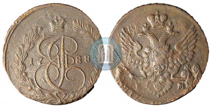 Фото 5 копеек 1788 года ЕМ 