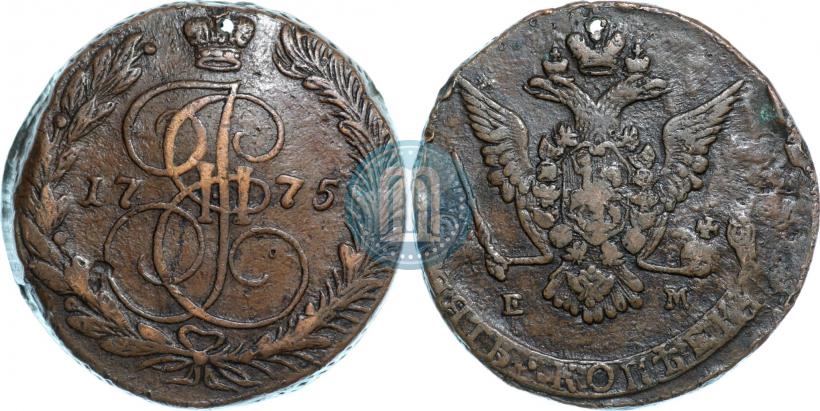 Picture 5 kopecks 1775 year ЕМ 