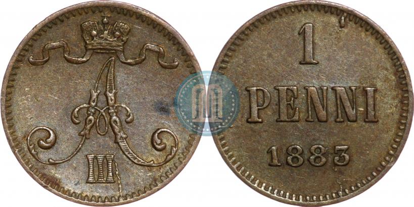 Фото 1 пенни 1883 года  