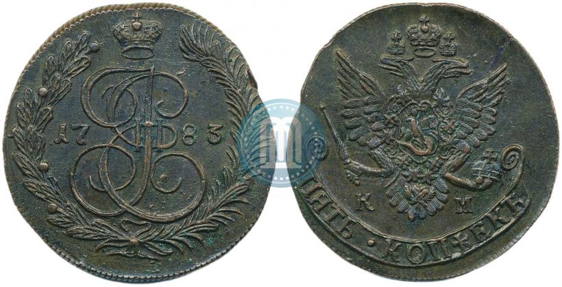 Picture 5 kopecks 1783 year КМ 
