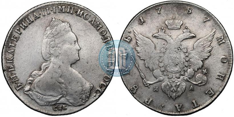 Picture 1 rouble 1787 year СПБ-ЯА 