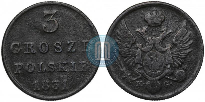 Picture 3 grosze 1831 year KG 