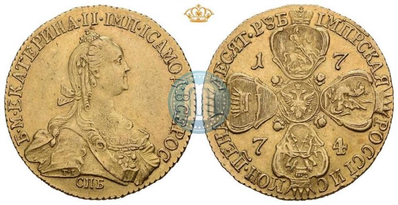 Picture 10 roubles 1774 year СПБ 