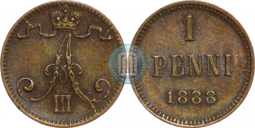 Фото 1 пенни 1888 года  