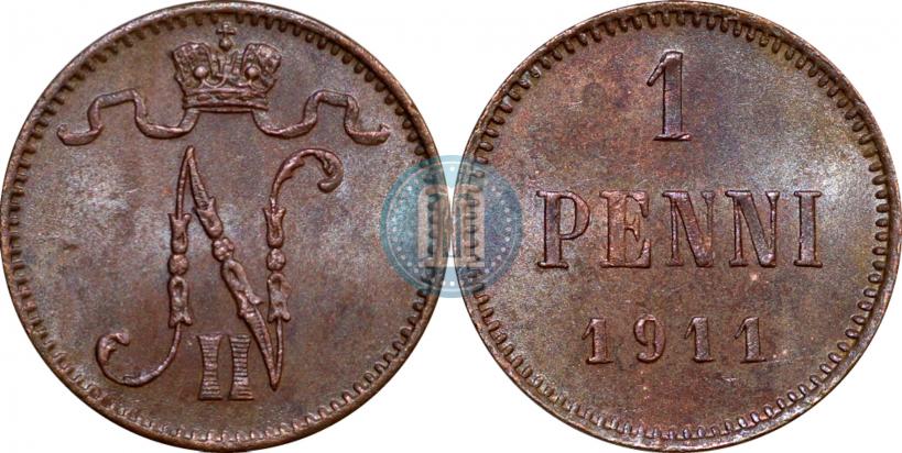 Picture 1 penni 1911 year  