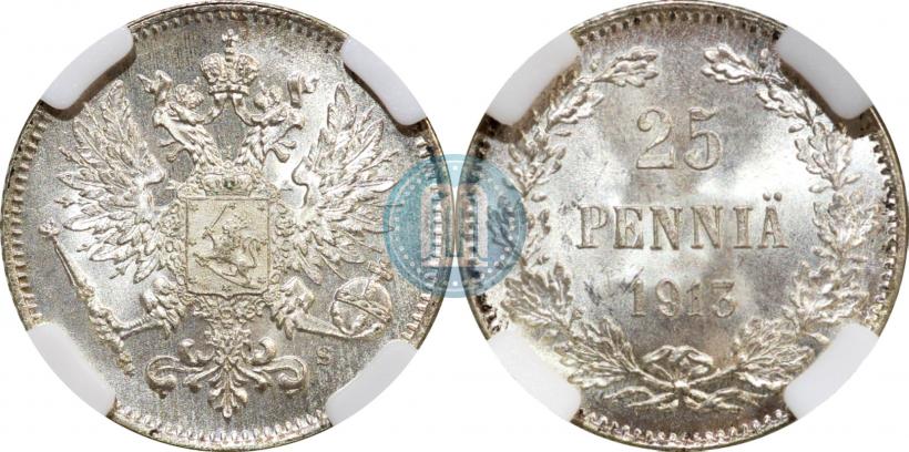 Picture 25 pennia 1913 year S 