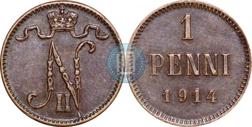 Фото 1 пенни 1914 года  