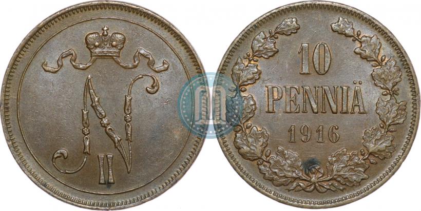 Фото 10 пенни 1916 года  
