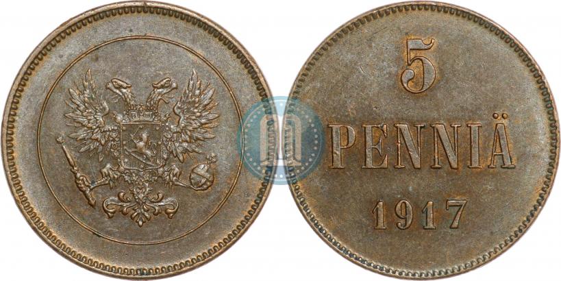 Picture 5 pennia 1917 year  
