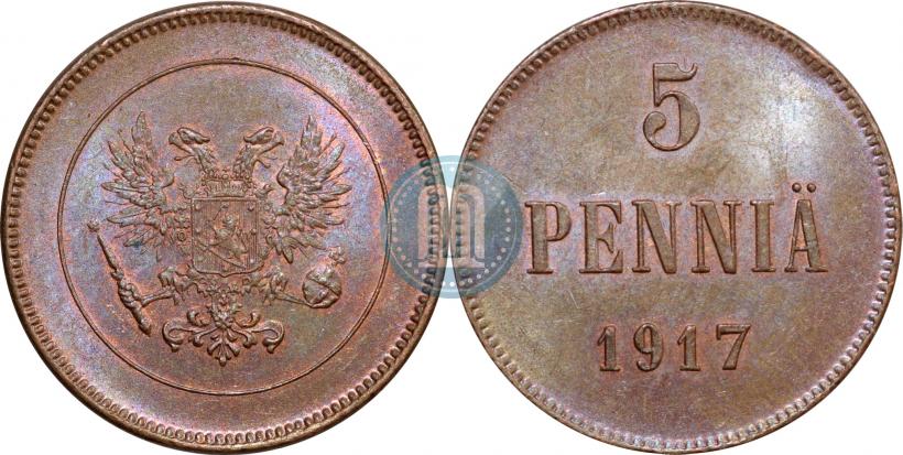 Picture 5 pennia 1917 year  