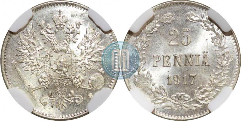 Picture 25 pennia 1917 year S 