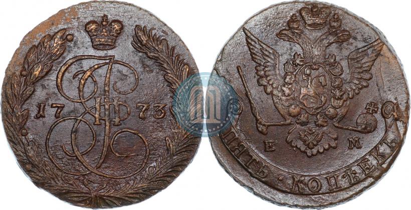 Picture 5 kopecks 1773 year ЕМ 