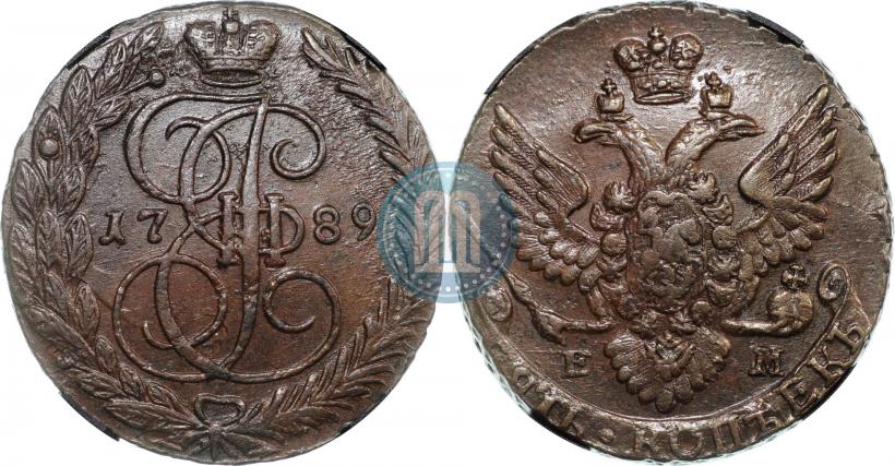 Picture 5 kopecks 1789 year ЕМ 