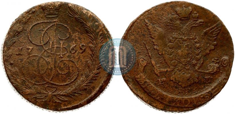 Фото 5 копеек 1769 года ЕМ 