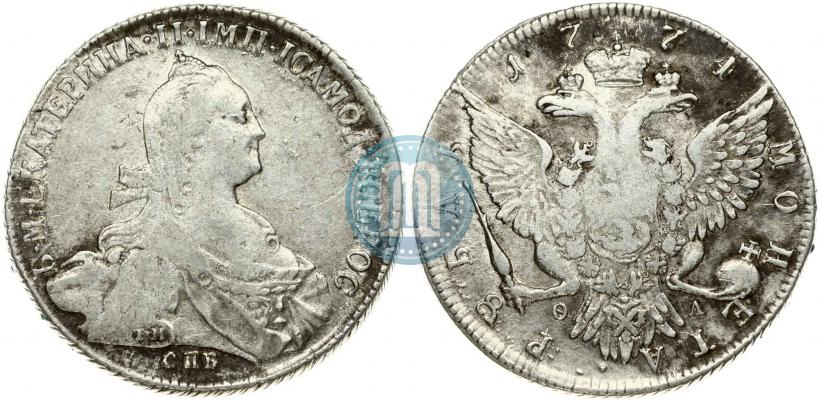 Picture 1 rouble 1774 year СПБ-ФЛ 