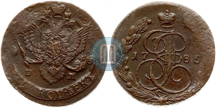 Picture 5 kopecks 1785 year ЕМ 