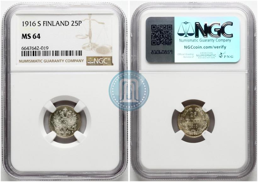 Фото 25 пенни 1916 года S 