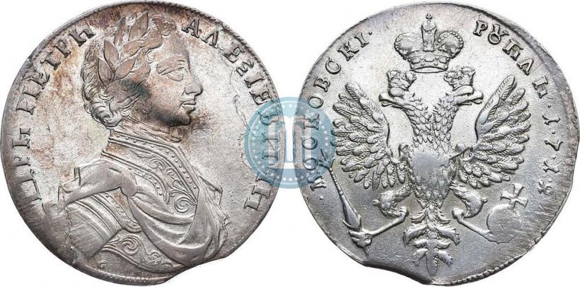 Picture 1 rouble 1712 year  "Portrait by S. Gouin"