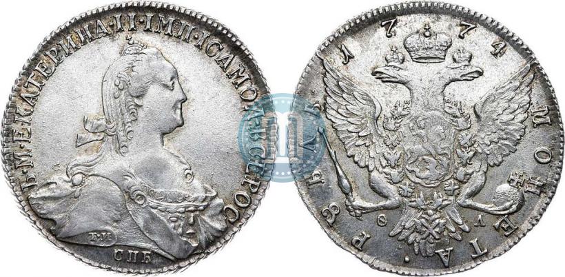 Фото 1 рубль 1774 года СПБ-ФЛ 