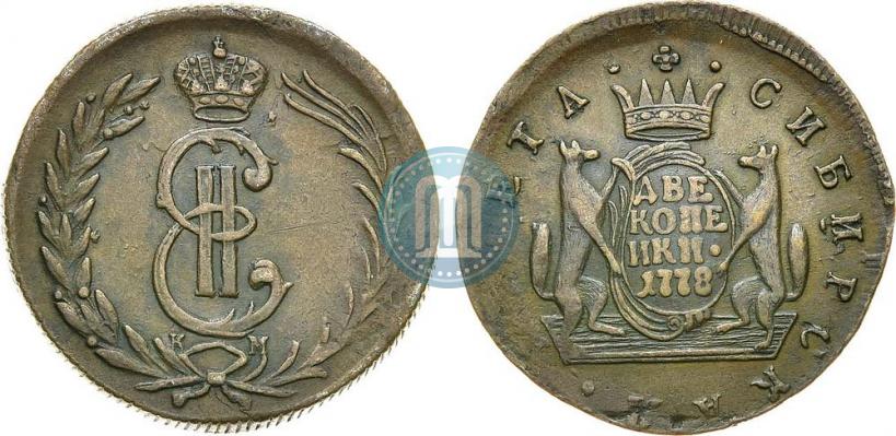 Picture 2 kopecks 1778 year КМ 