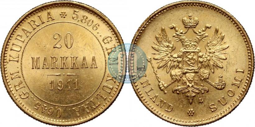 Picture 20 markkaa 1911 year L 