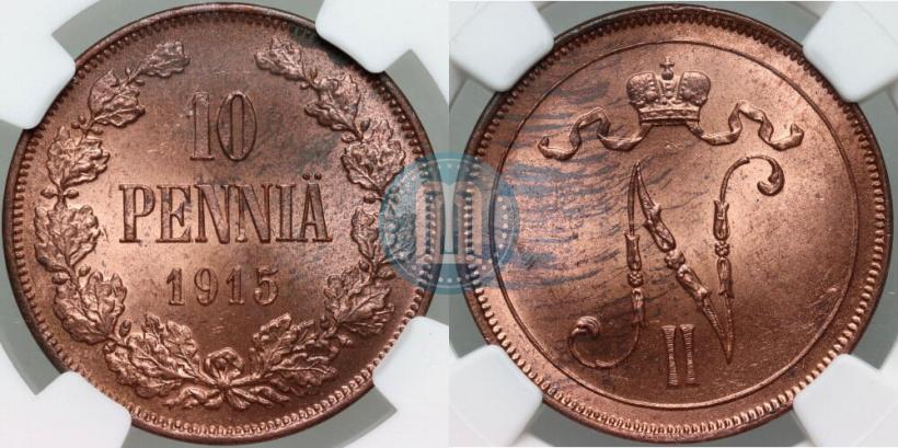 Picture 10 pennia 1915 year  