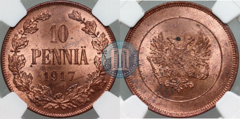 Picture 10 pennia 1917 year  