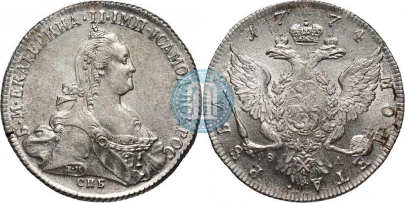 Picture 1 rouble 1774 year СПБ-ФЛ 