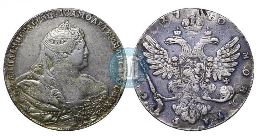 Фото 1 рубль 1740 года  "Московский тип"