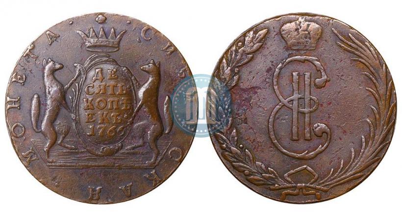 Picture 10 kopecks 1766 year  