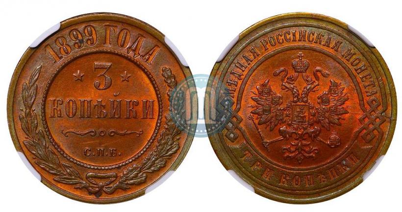 Фото 3 копейки 1899 года СПБ 