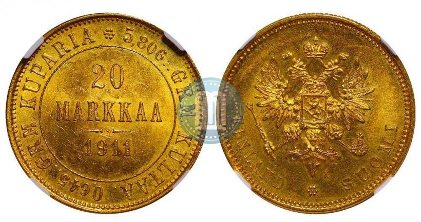 Picture 20 markkaa 1911 year L 