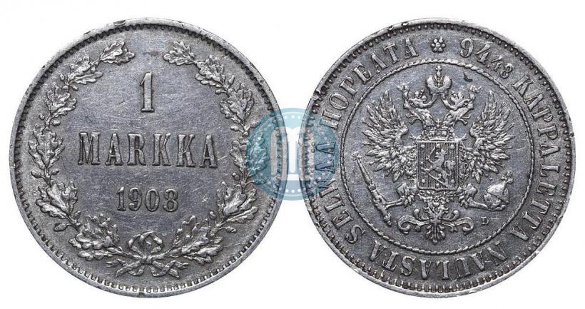 Picture 1 markka 1908 year L 