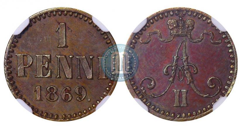 Picture 1 penni 1869 year  