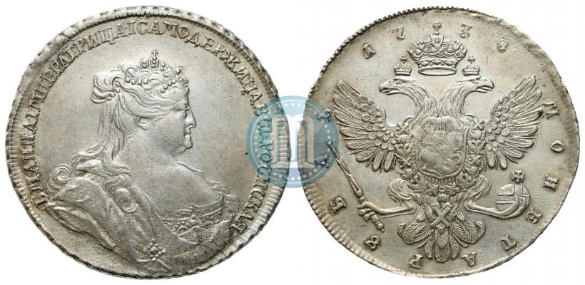 Фото 1 рубль 1738 года СПБ "Петербургский тип"